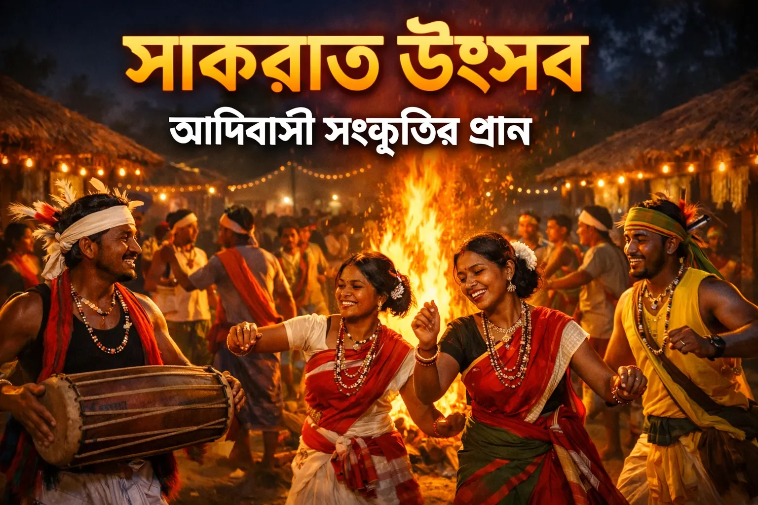 Santali Sakrat Festival 2026 | আদিবাসী সাকরাত উৎসবের ইতিহাস ও তাৎপর্য 7 সাকরাত উৎসব – আদিবাসী নৃত্য ও গান